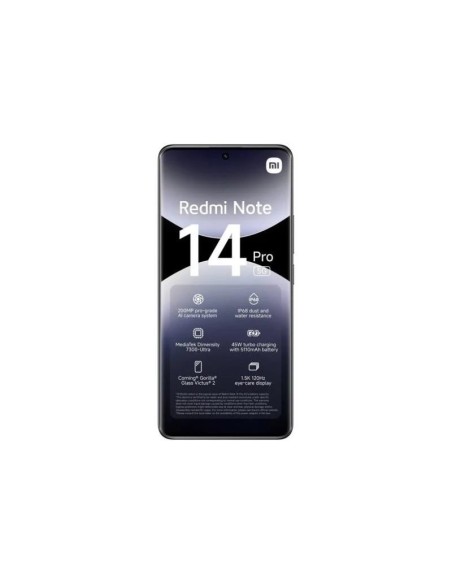 SMARTPHONE XIAOMI REDMI NOTE 14 PRO 6.67 FHD+ 8GB/256GB/200MP/NFC/5G BLACK