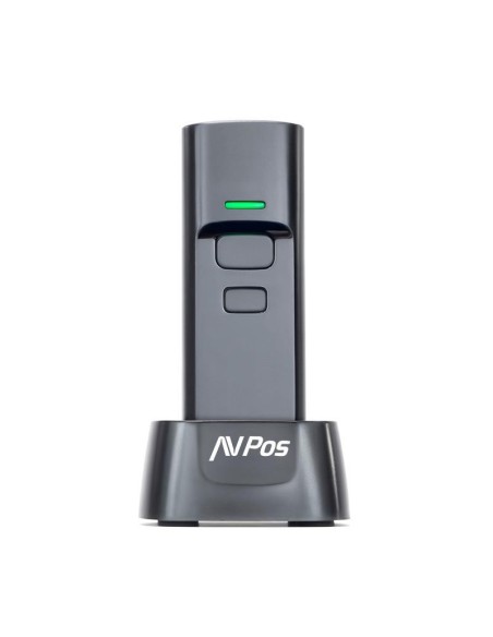 LECTOR CODIGOS AVPOS PORTATIL 2D + QR BT03 WIRELESS 2.4 + BLUETOOTH + BASE